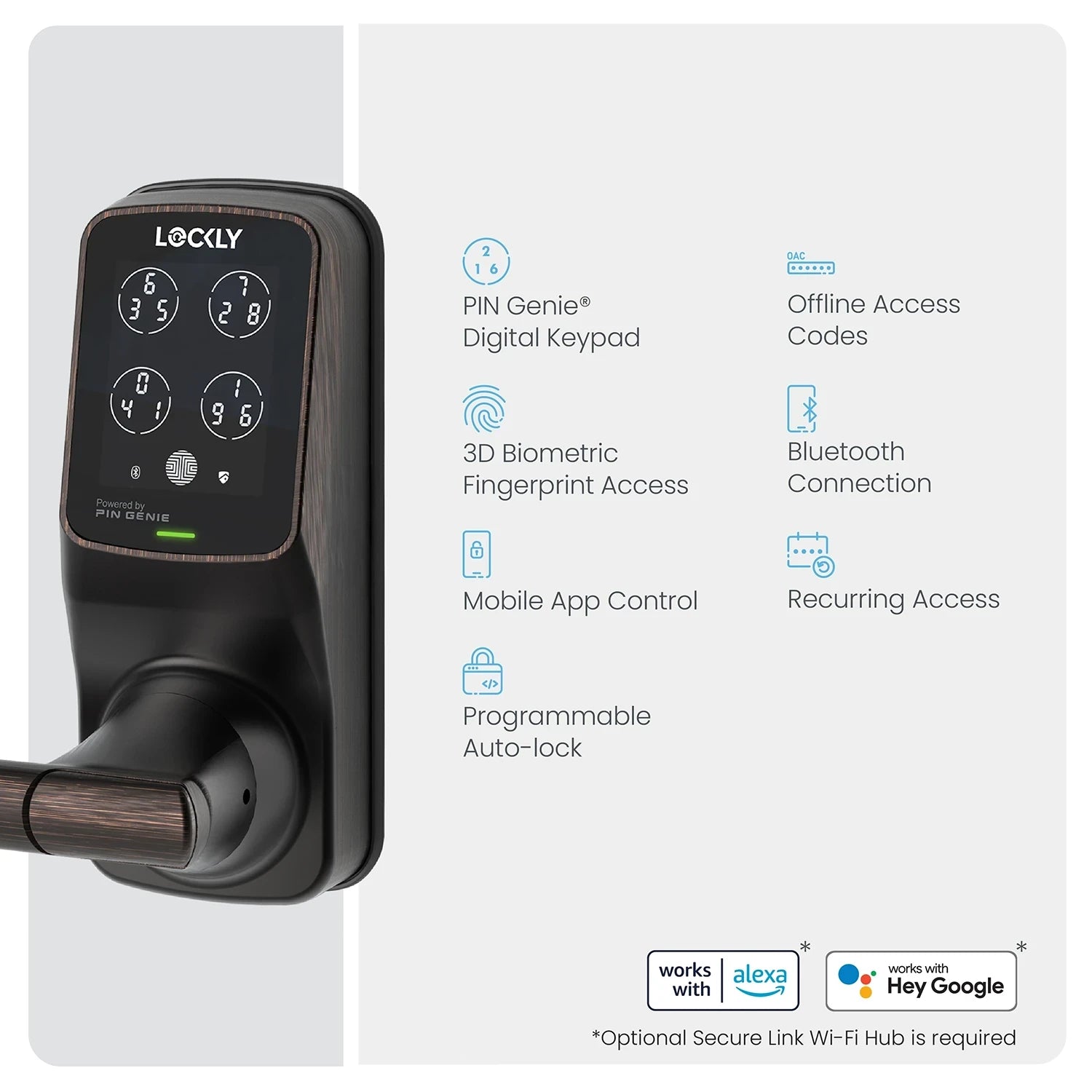 Peek-Proof Lockly Secure Plus Smart Lock