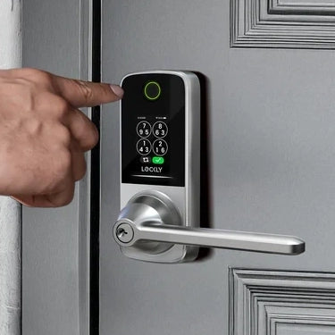 Lockly Latest Secure Pro Latch in Satin Nickel - New-Gen Fingerprint Unlock