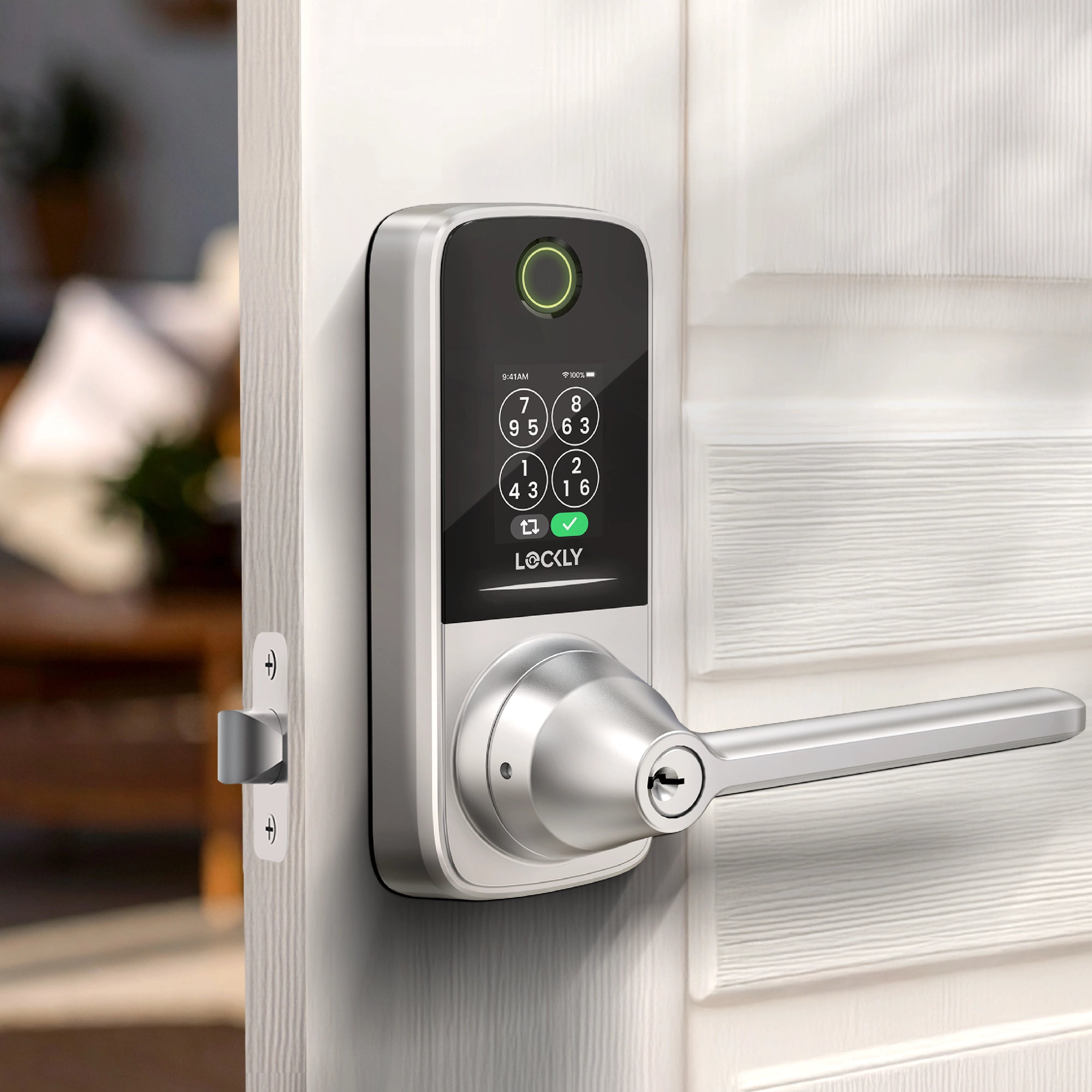 Lockly Secure Pro Latch Latest Version Smart Lock with Quick-Switch Dual Keypad