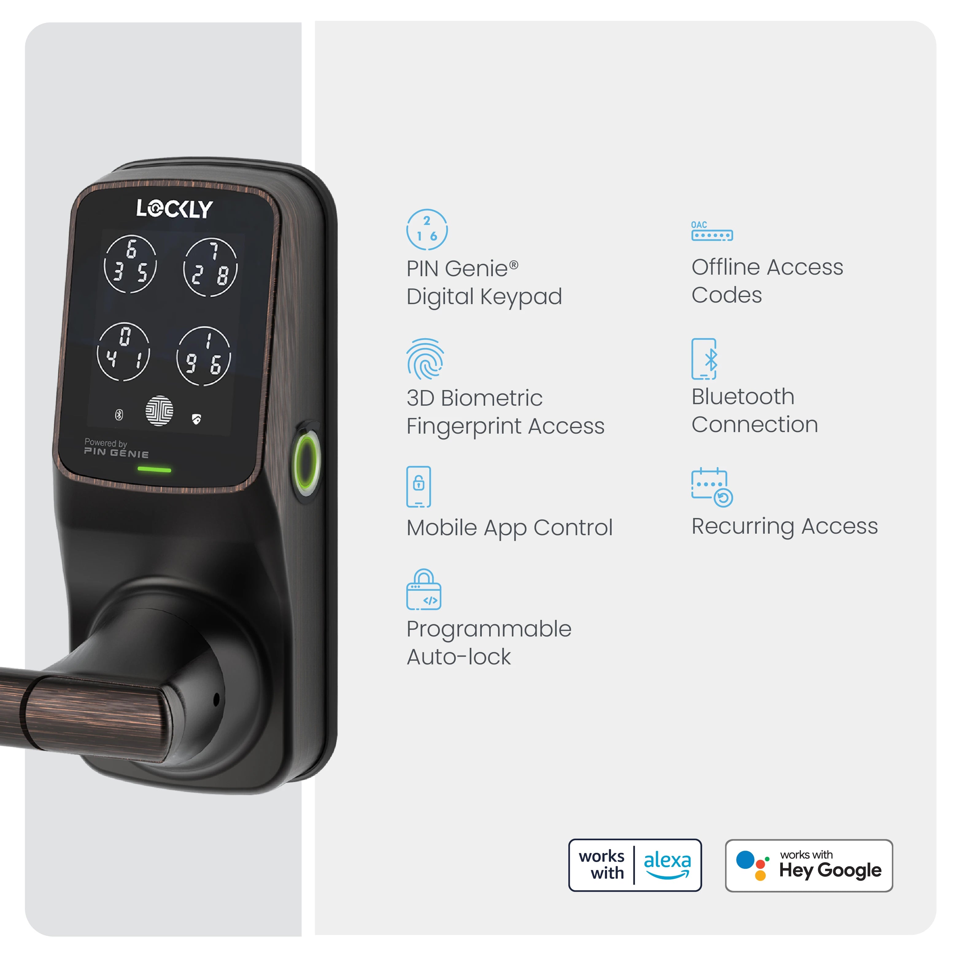 Wi-Fi Enabled Lockly Secure Pro Smart Lock