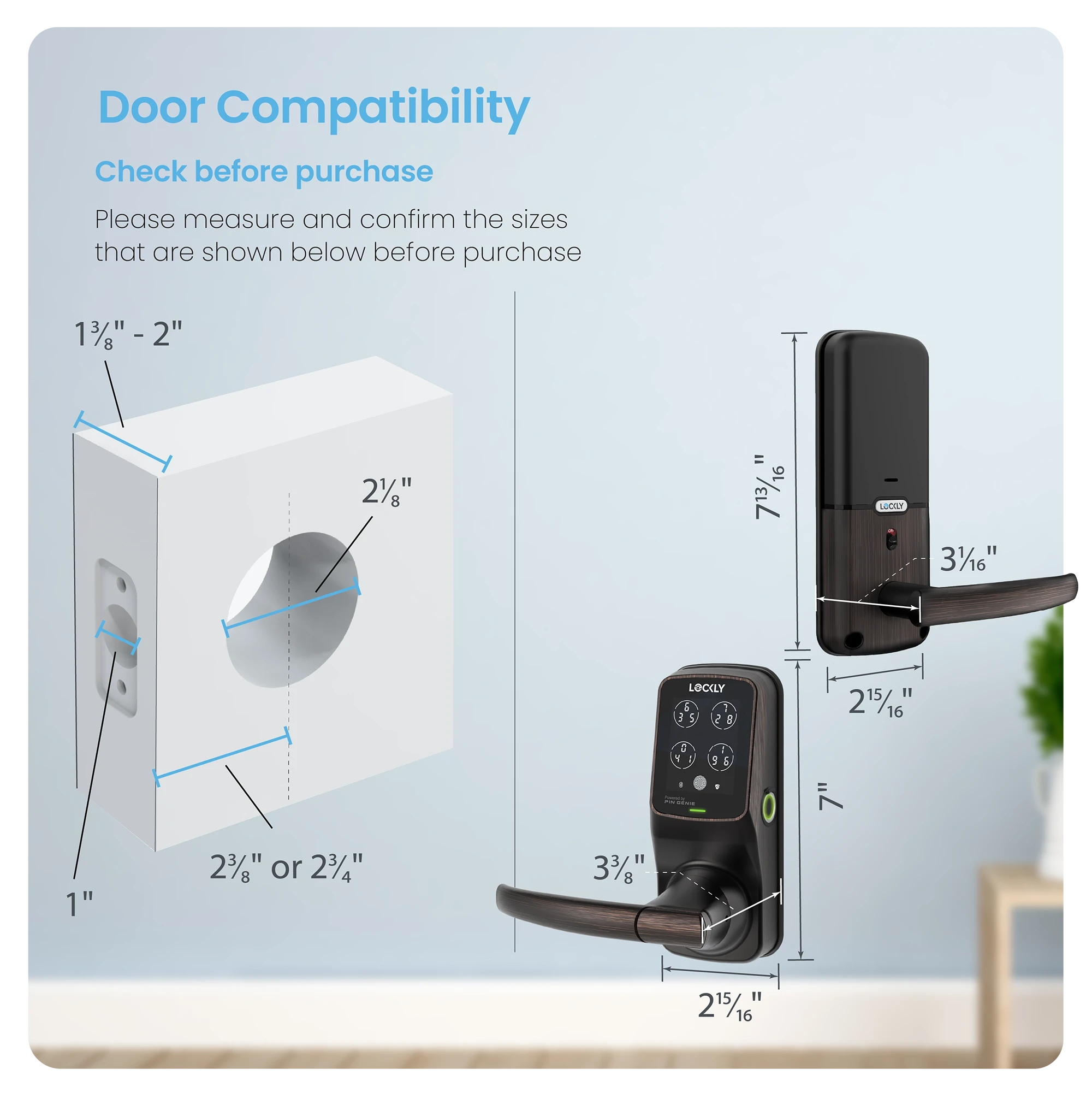 Wi-Fi Enabled Lockly Secure Pro Smart Lock