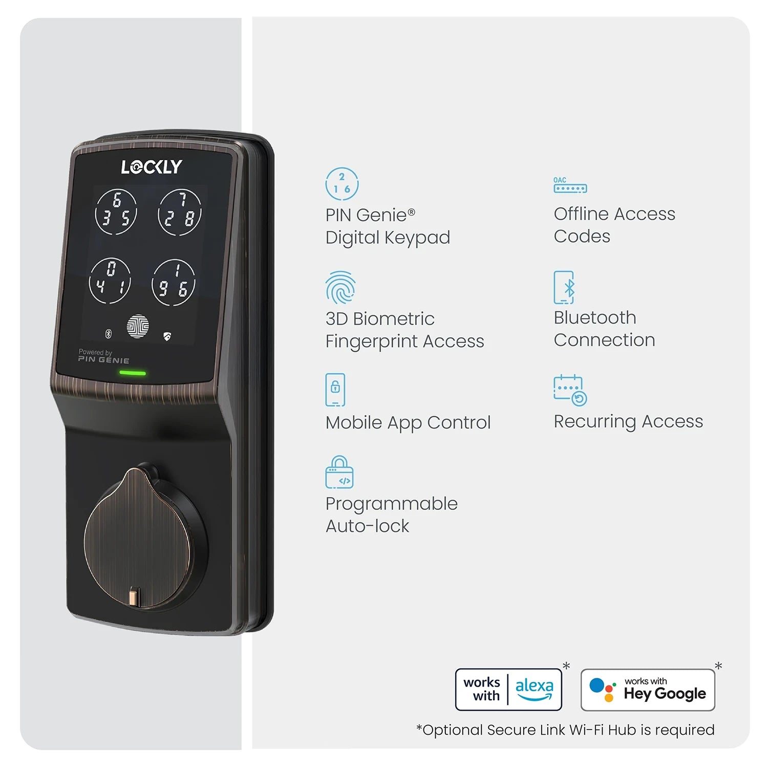 Peek-Proof Lockly Secure Plus Smart Lock
