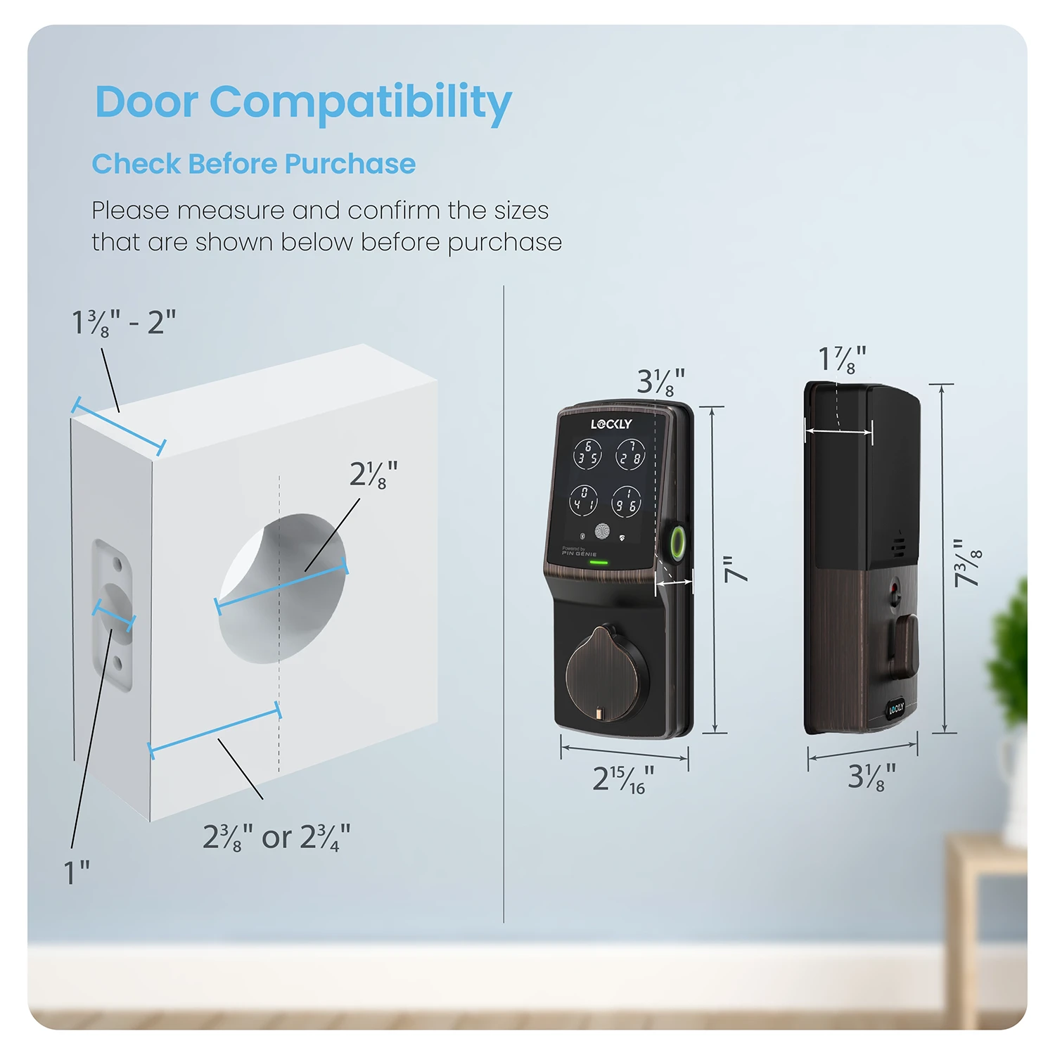 Wi-Fi Enabled Lockly Secure Pro Smart Lock