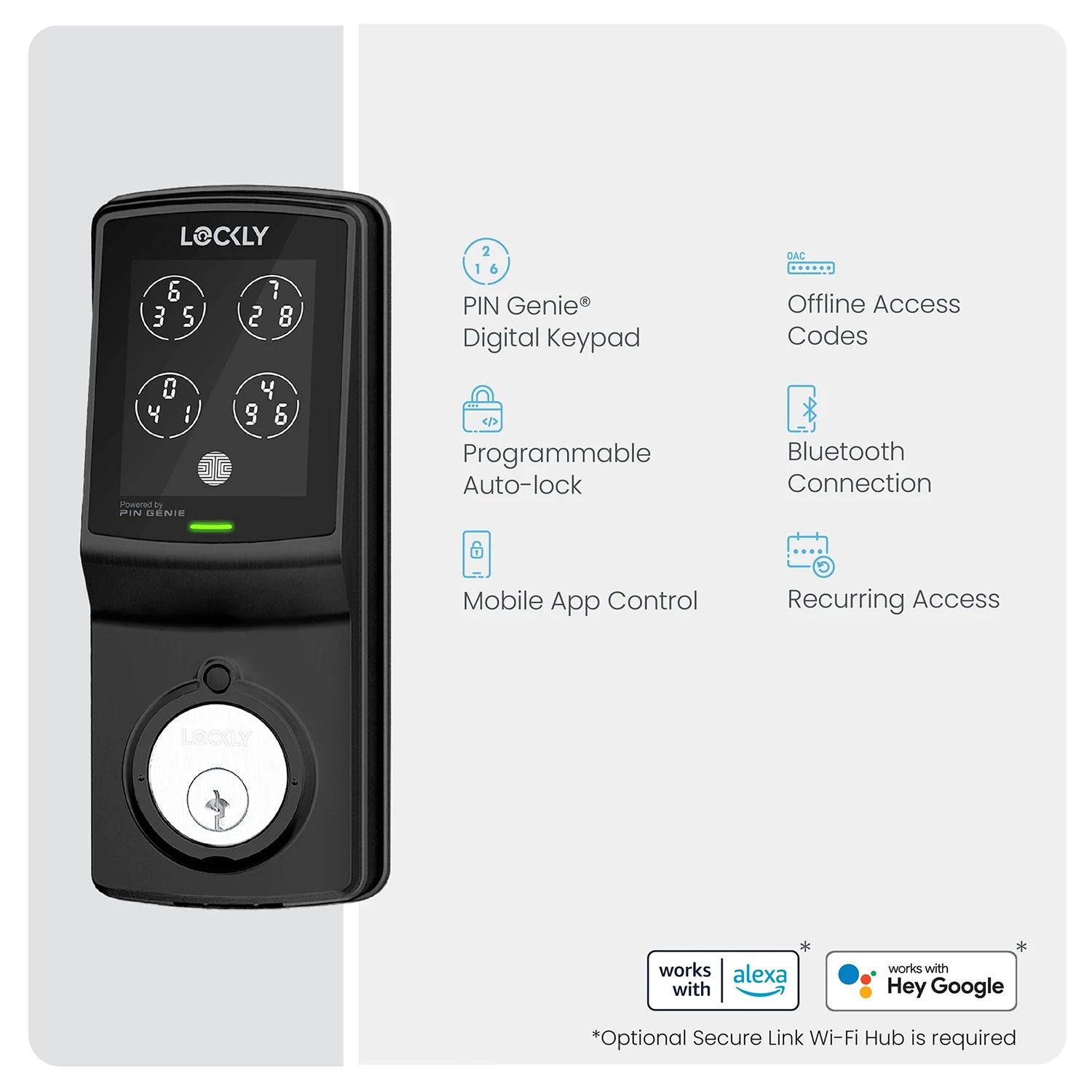 Lockly Model 7S Hack-Proof Keypad Smart Lock