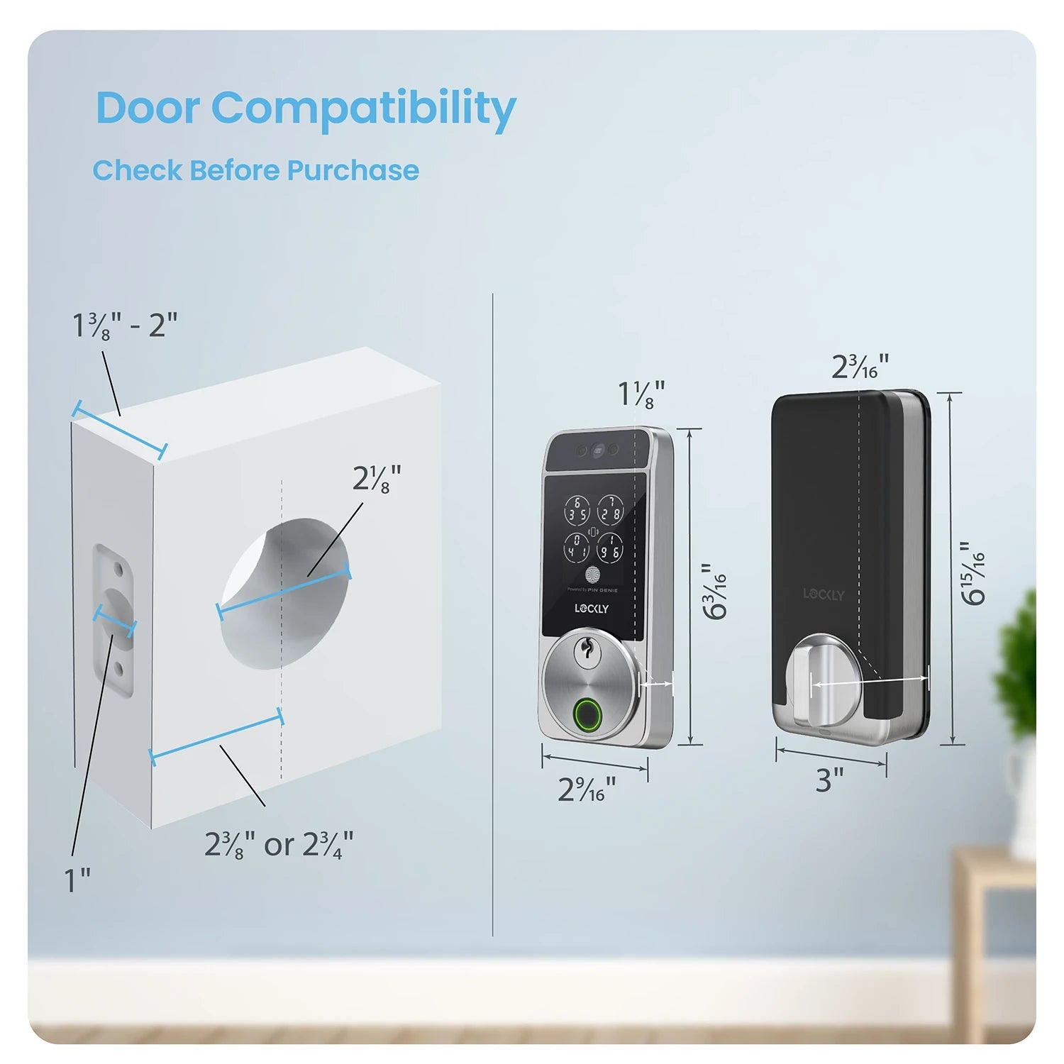 Lockly Visage Zeno Series Facial Recognition Deadbolt