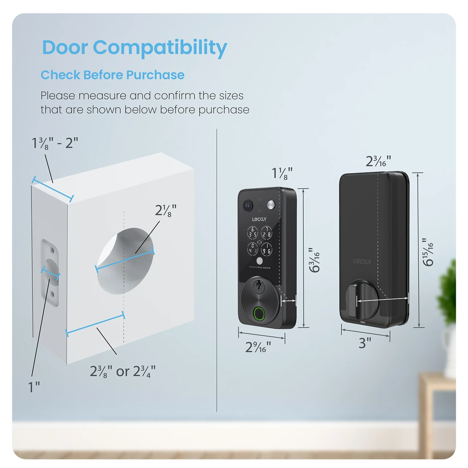 Lockly Vision Zeno Series Video Smart Lock with Intercom Deadbolt