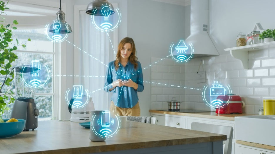 A person using Matter to control their smart home.