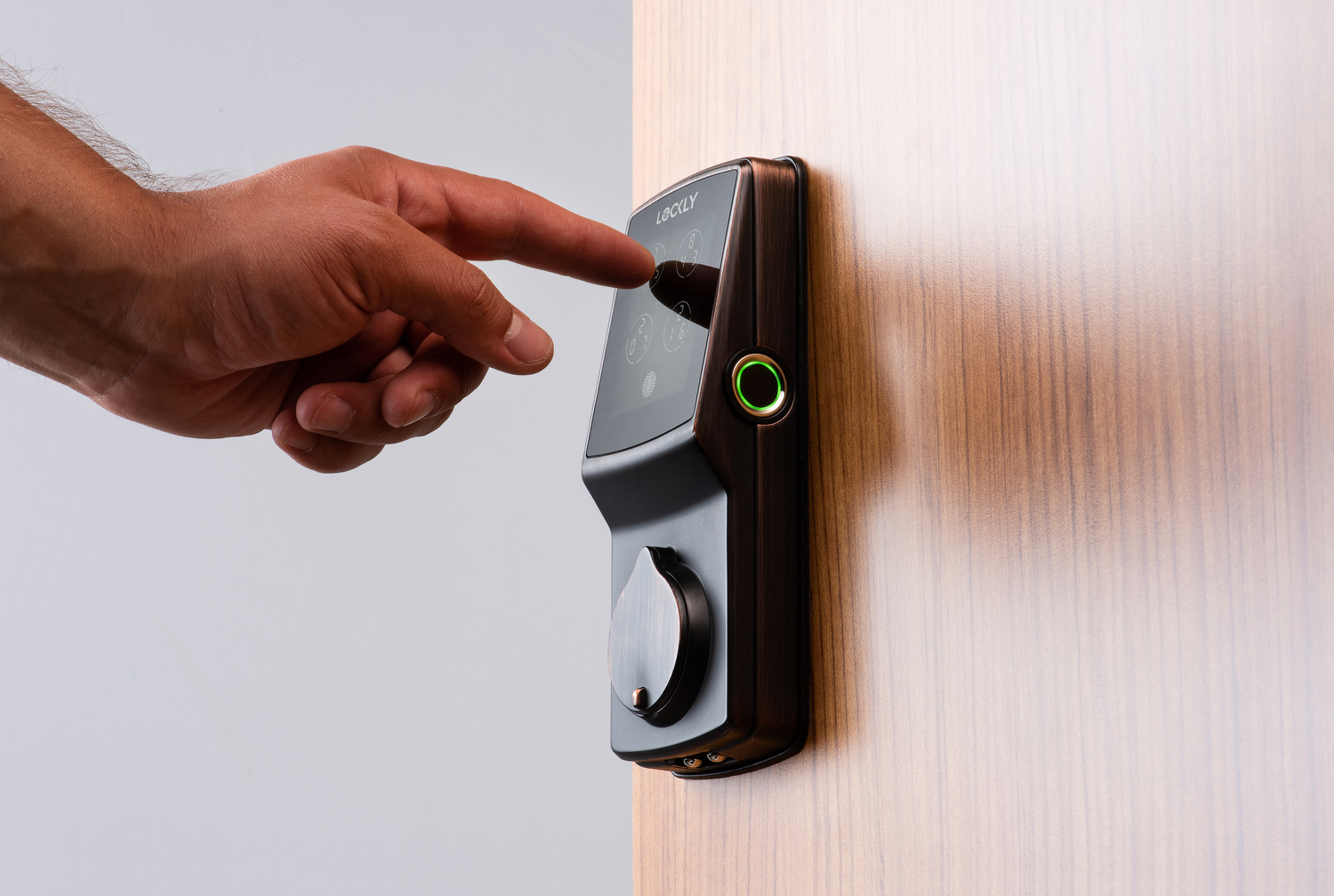 Smartphone integration with biometric locks and fingerprint door lock systems.