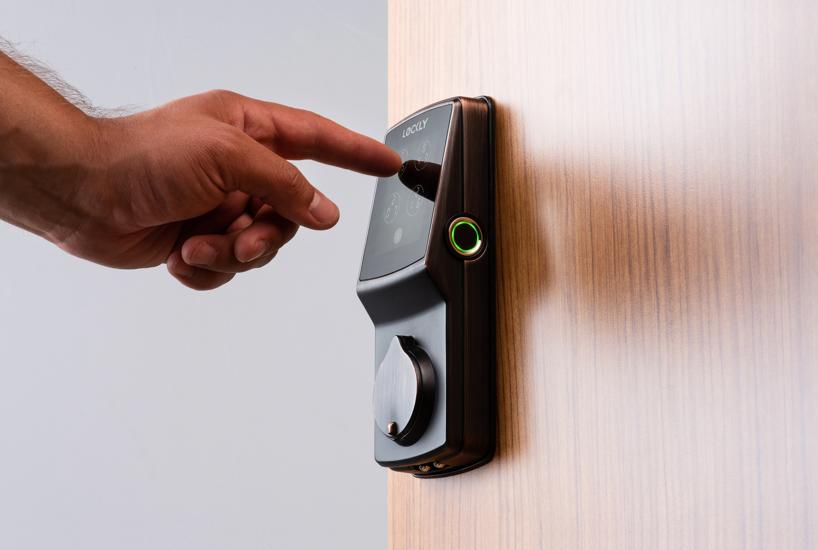 Smartphone integration with biometric locks and fingerprint door lock systems.