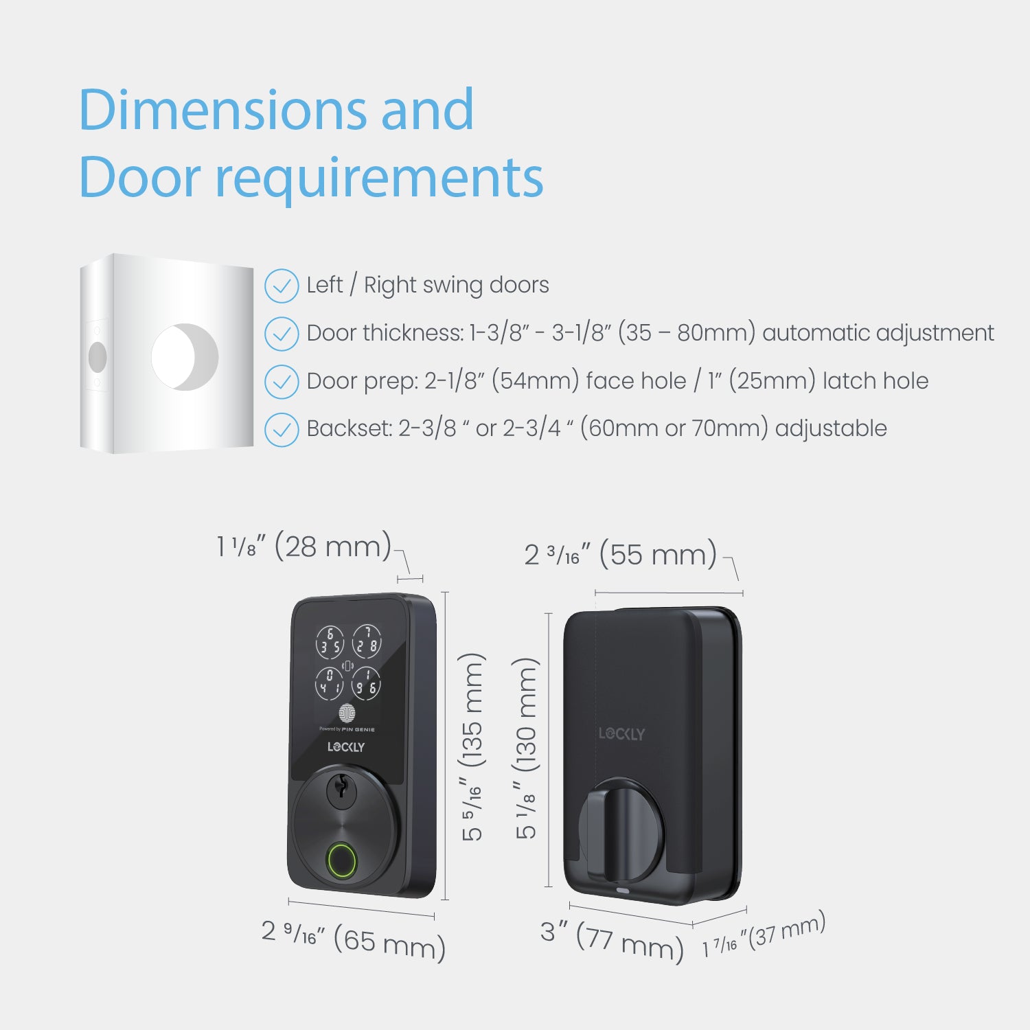 Secure Pro Zeno Series Fingerprint Deadbolt