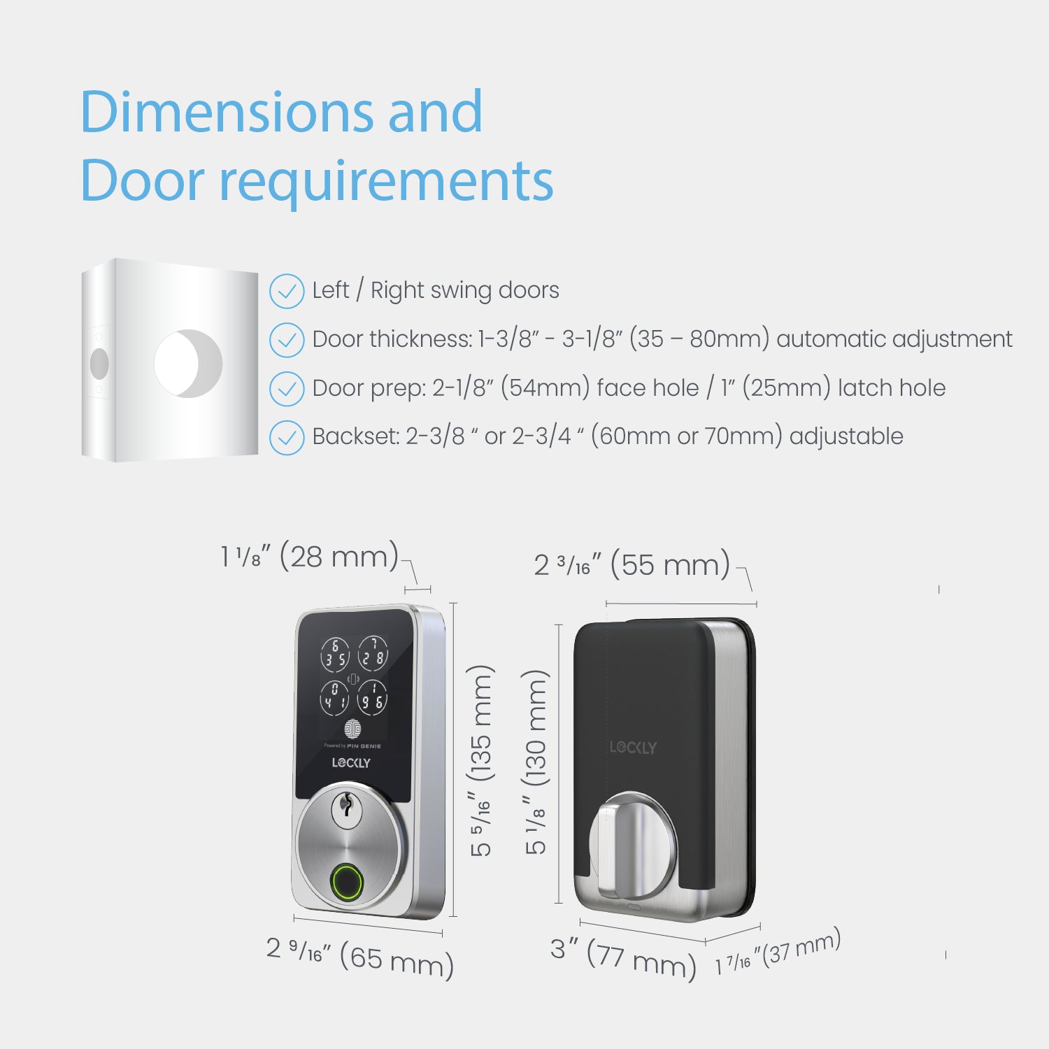 Secure Pro Zeno Series Fingerprint Deadbolt