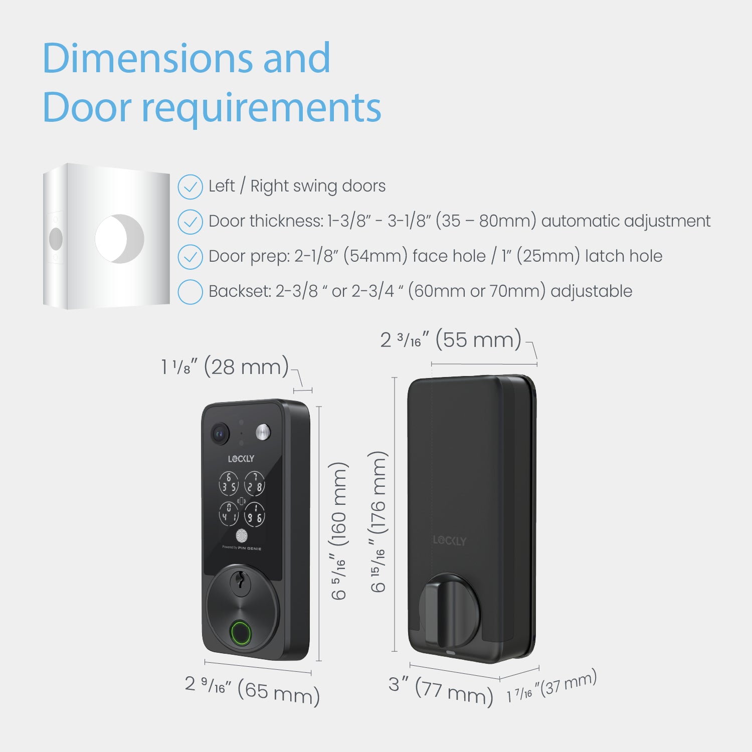 Lockly Vision Zeno Series | Apple Home Keys Video Smart Lock | Lockly®