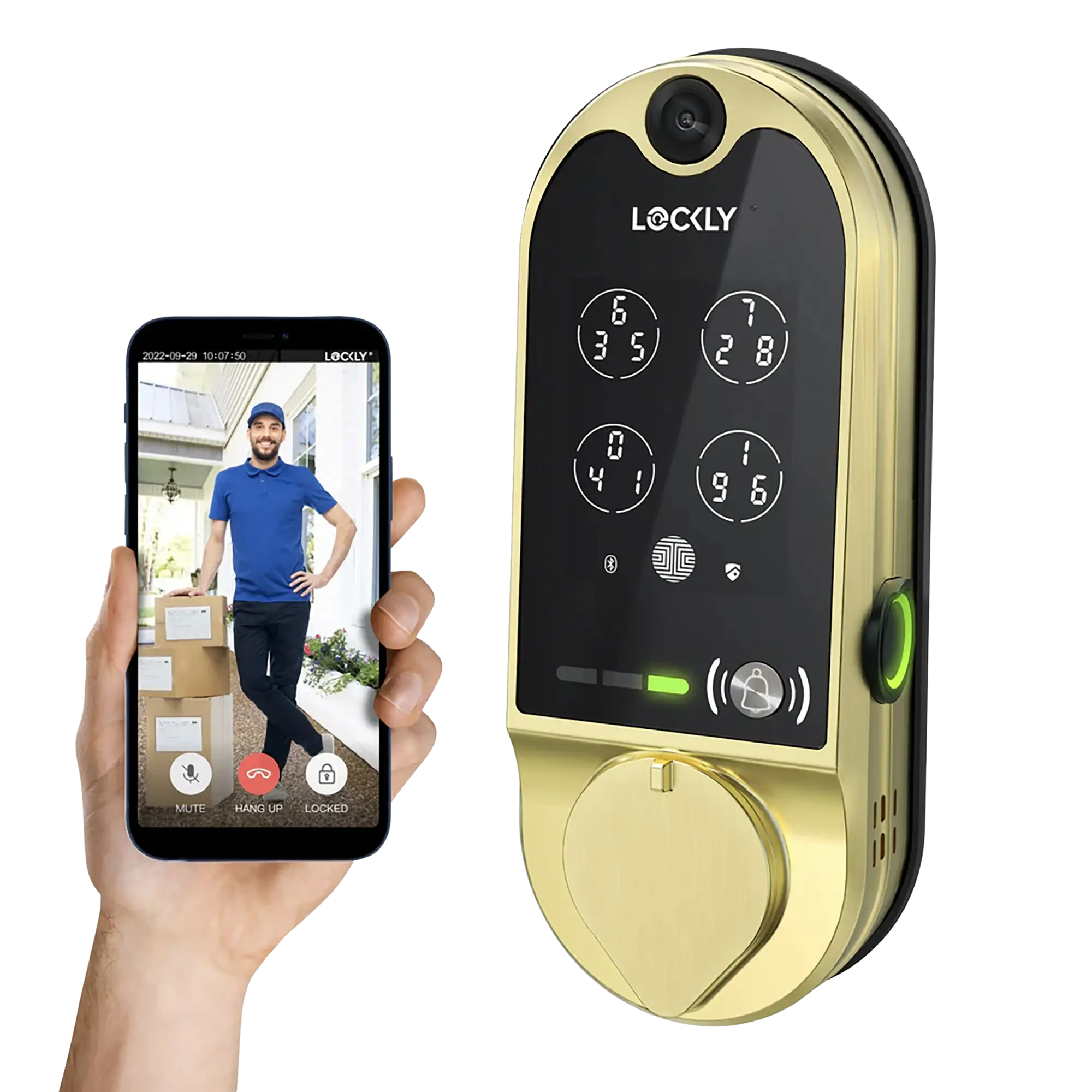 Lockly Smart Lock in Gold