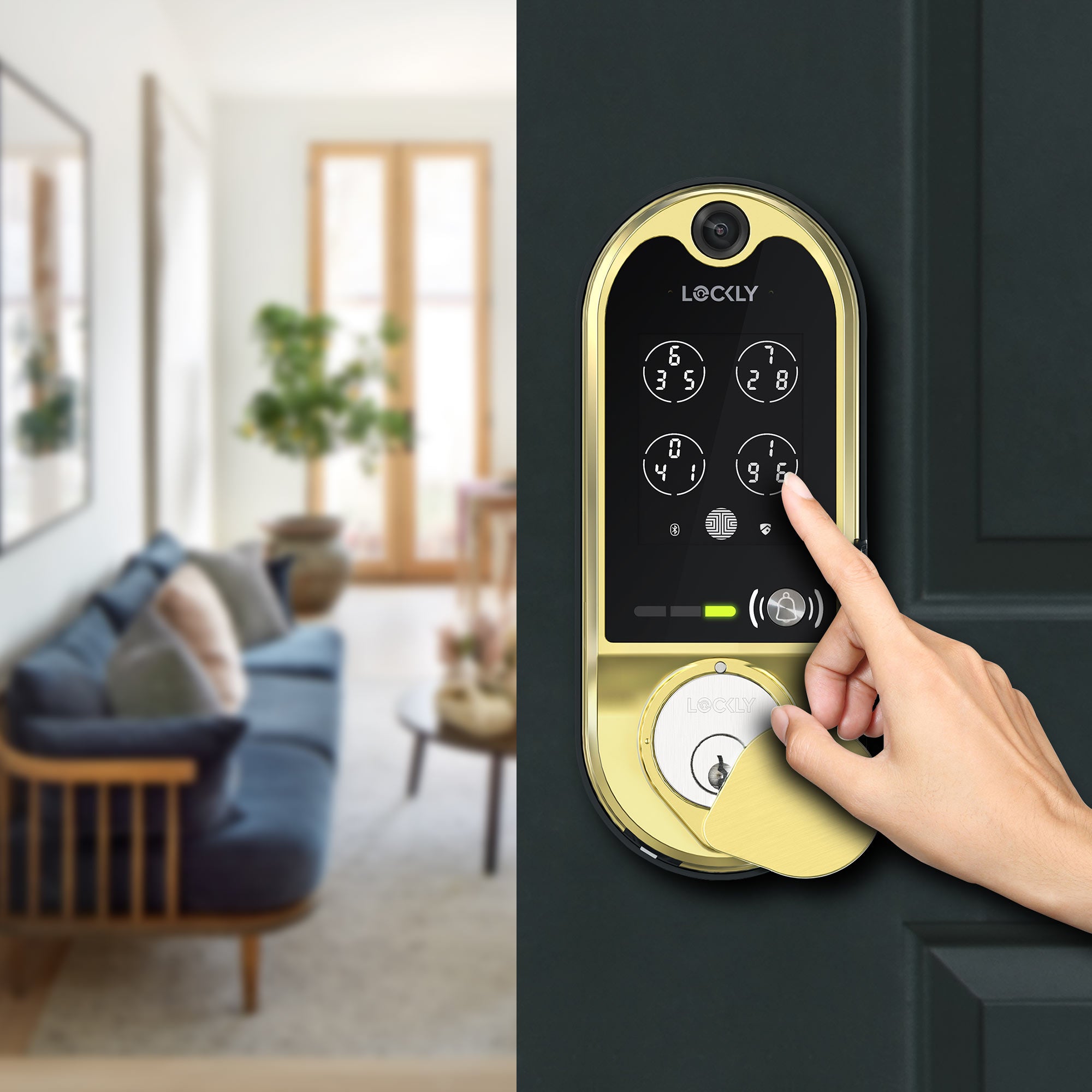 Lockly Smart Lock in Gold