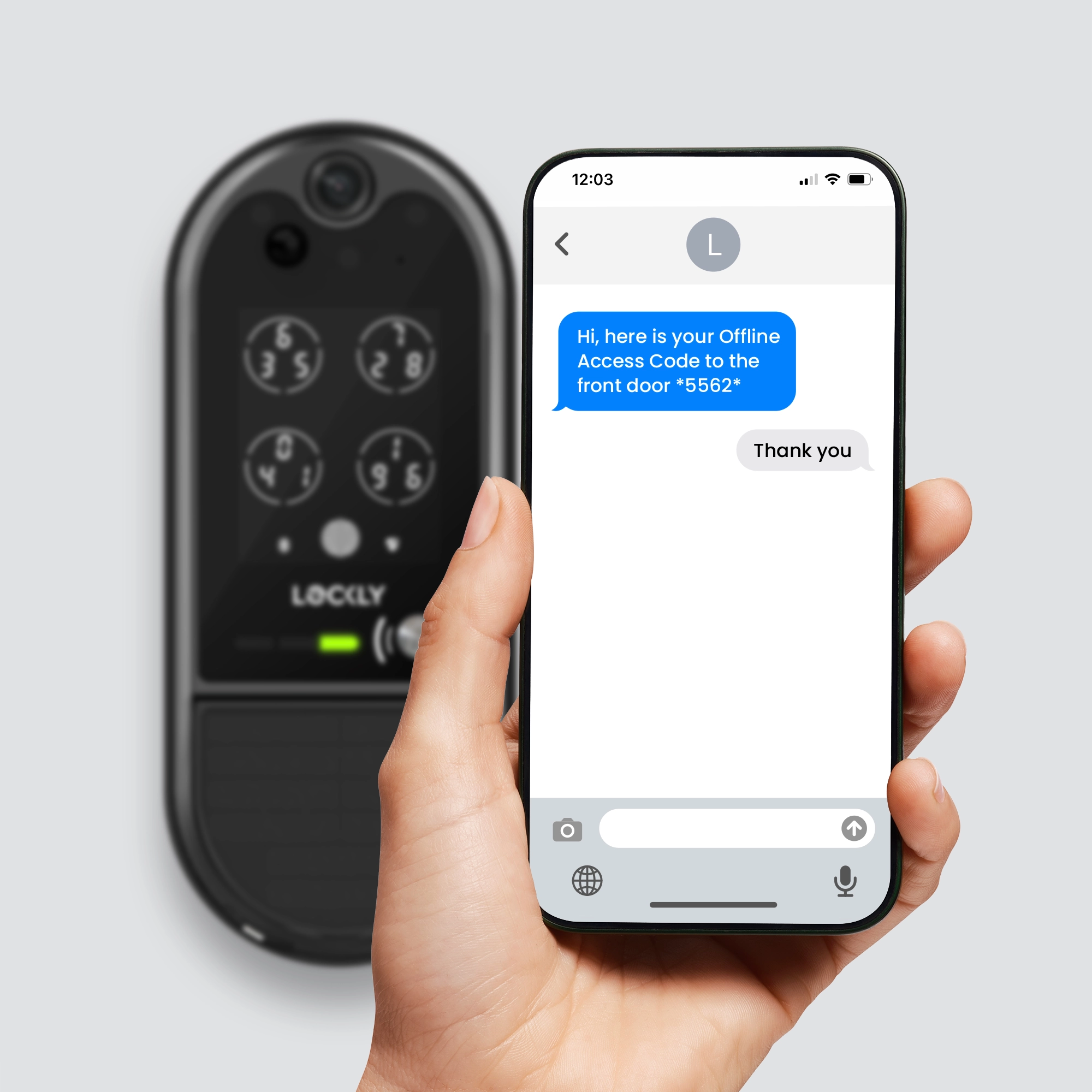 unlocking Lockly Smart Lock with phone