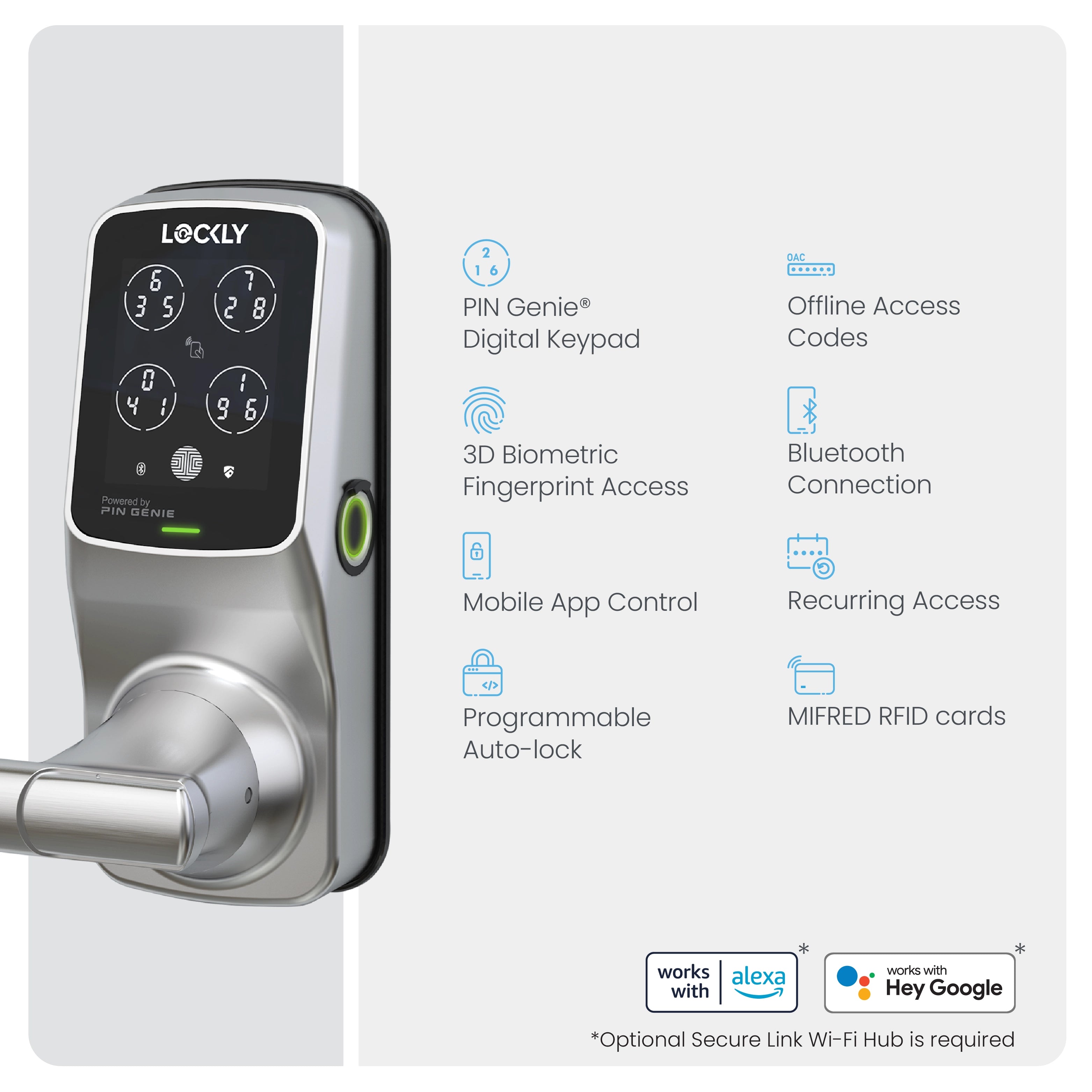 Lockly Secure Plus Special Edition with RFID Card Access