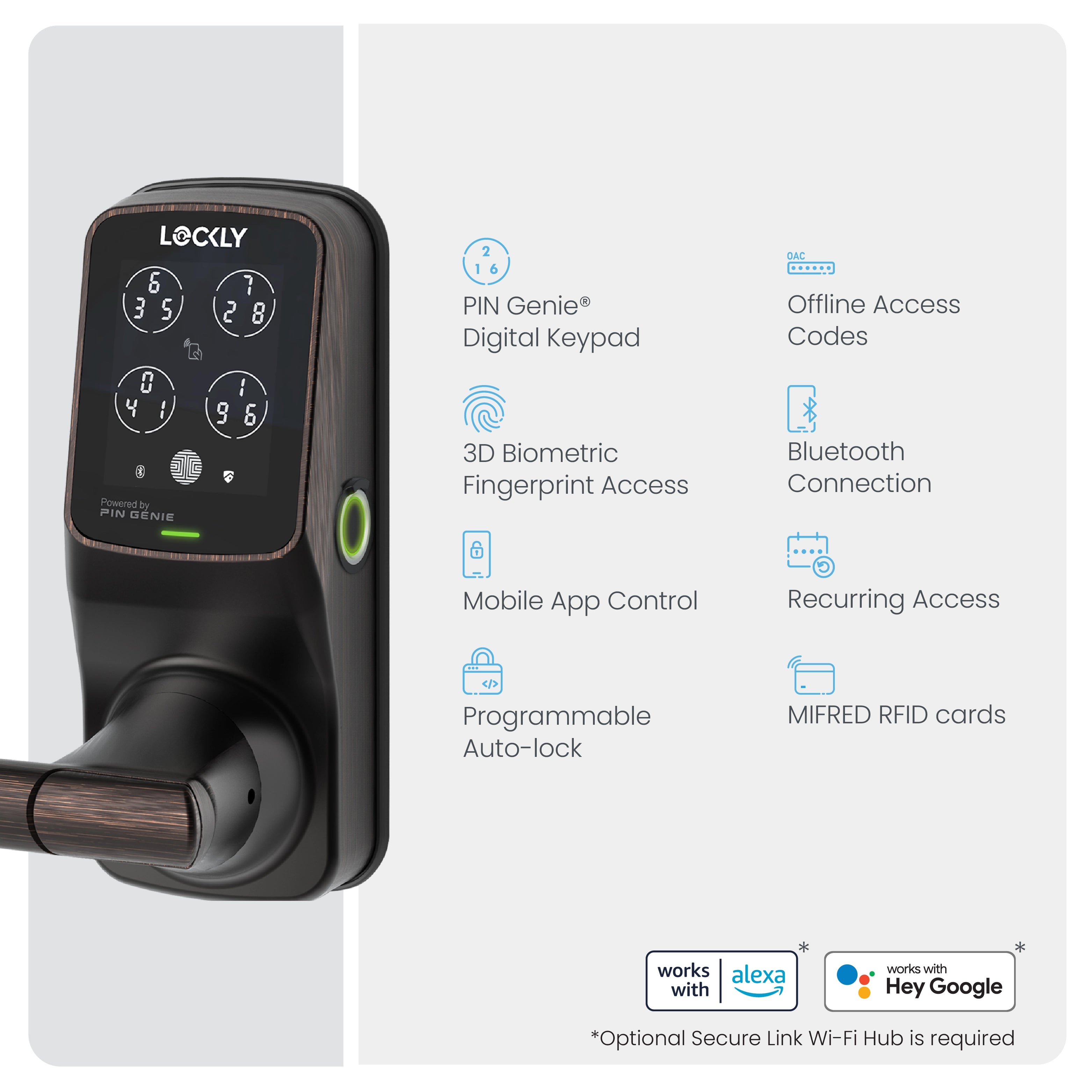 Lockly Secure Plus Special Edition with RFID Card Access