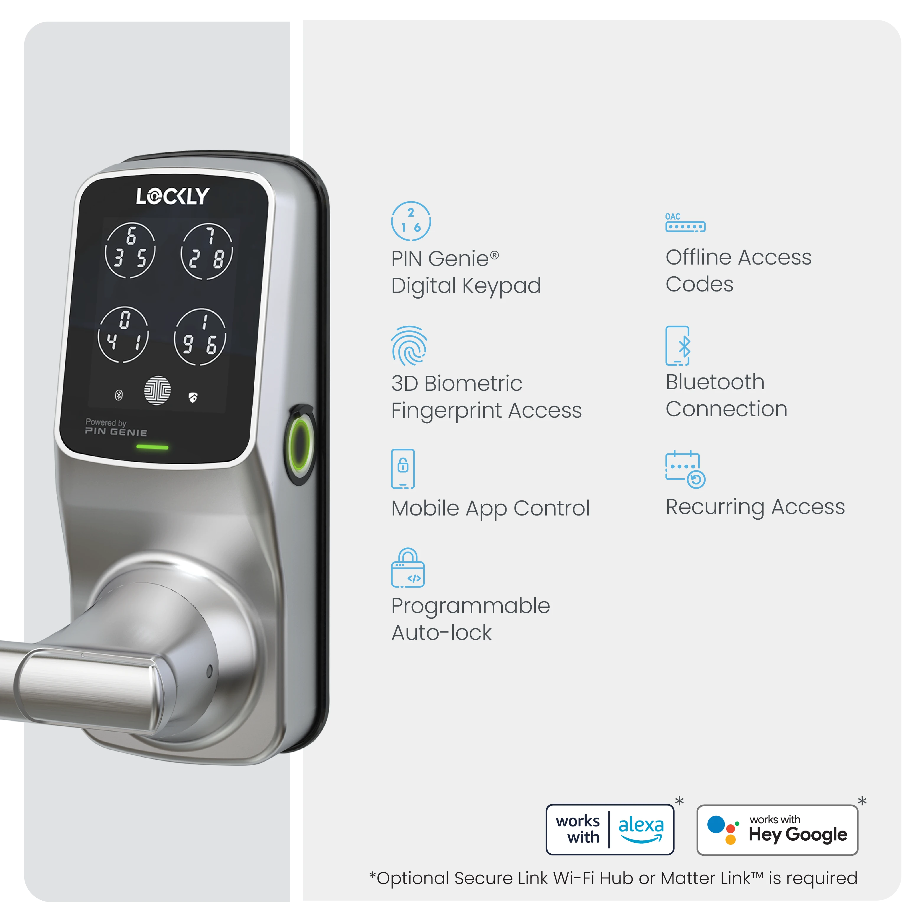 Peek-Proof Lockly Secure Plus Smart Lock