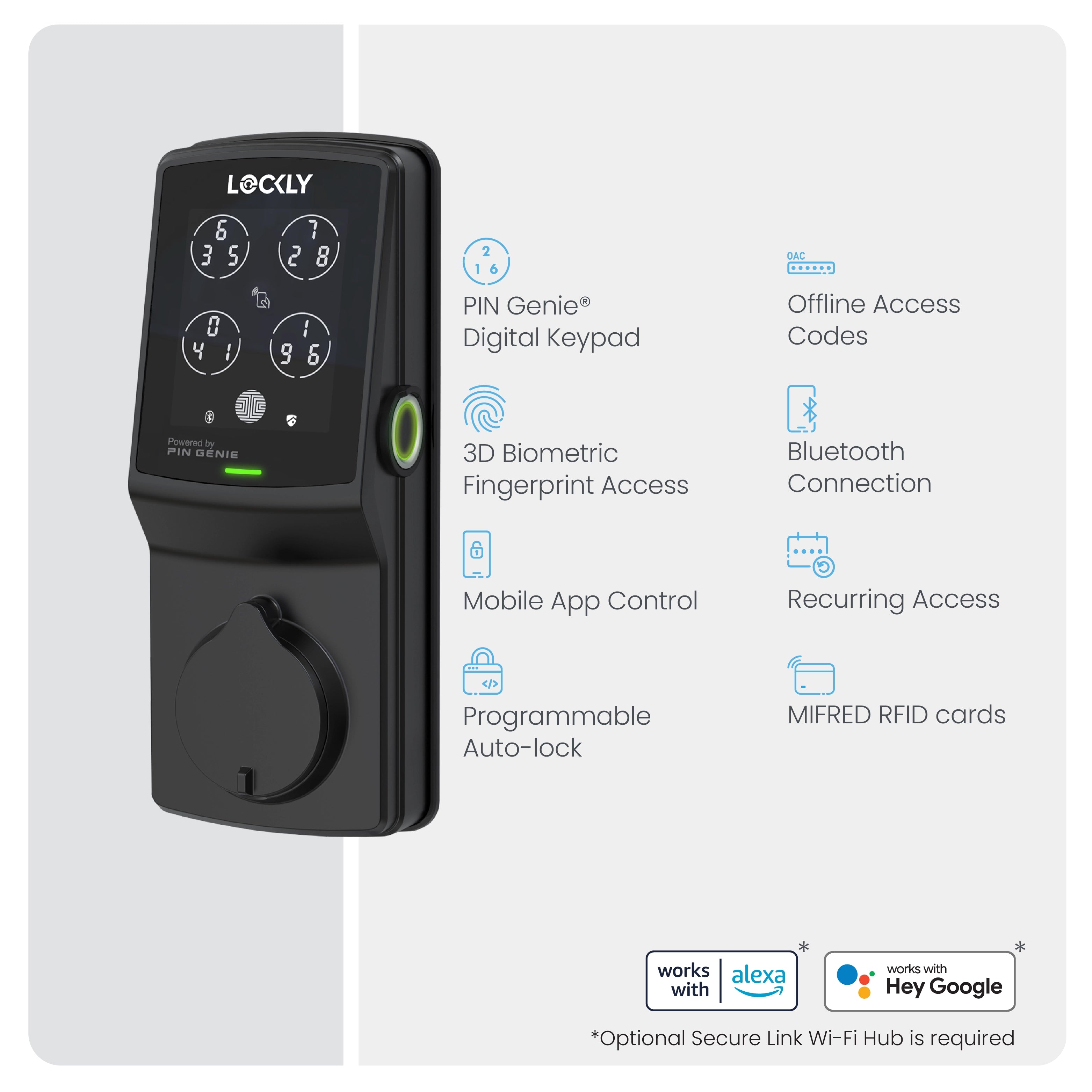 Lockly Secure Plus Special Edition with RFID Card Access