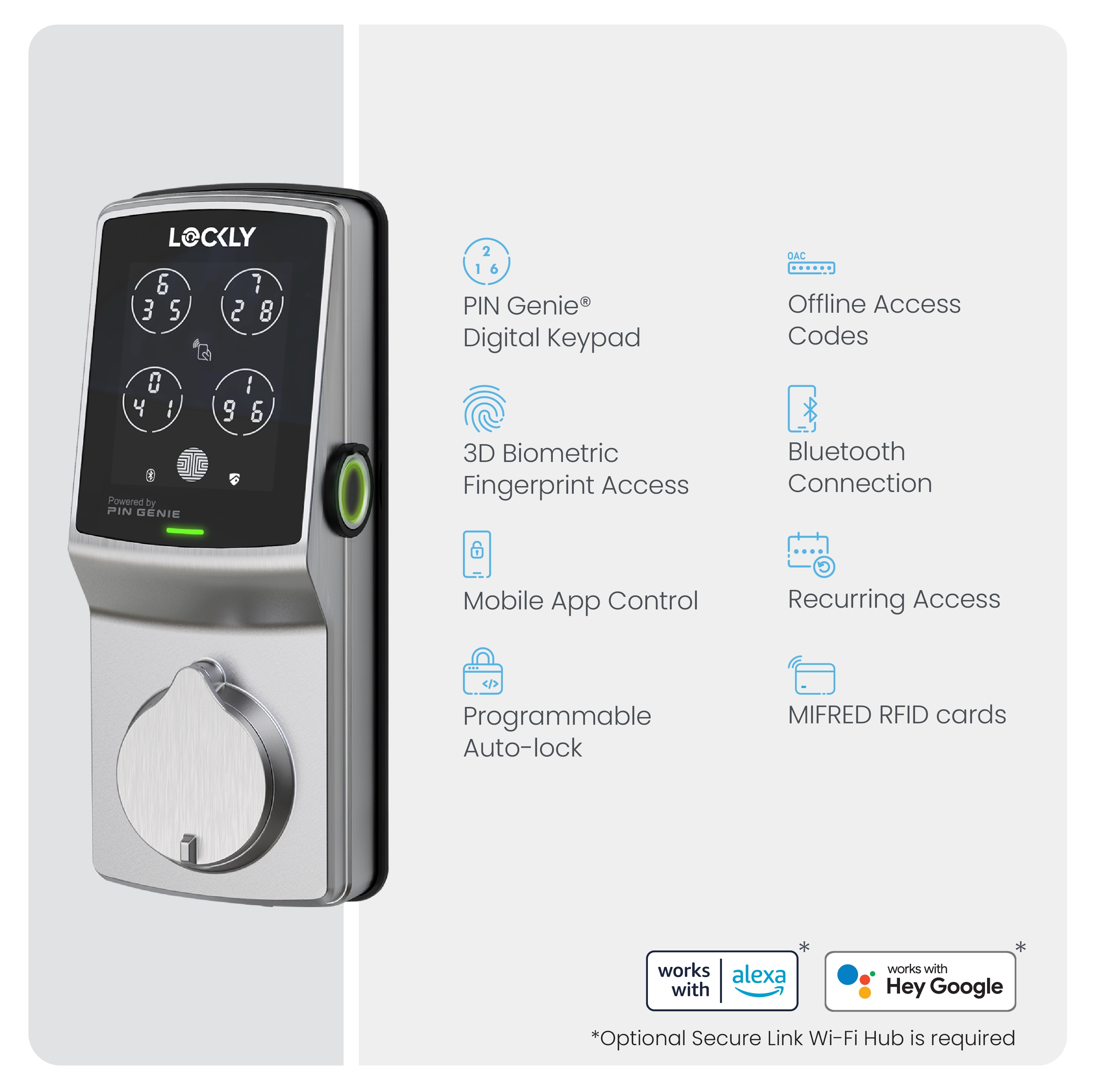 Lockly Secure Plus Special Edition with RFID Card Access
