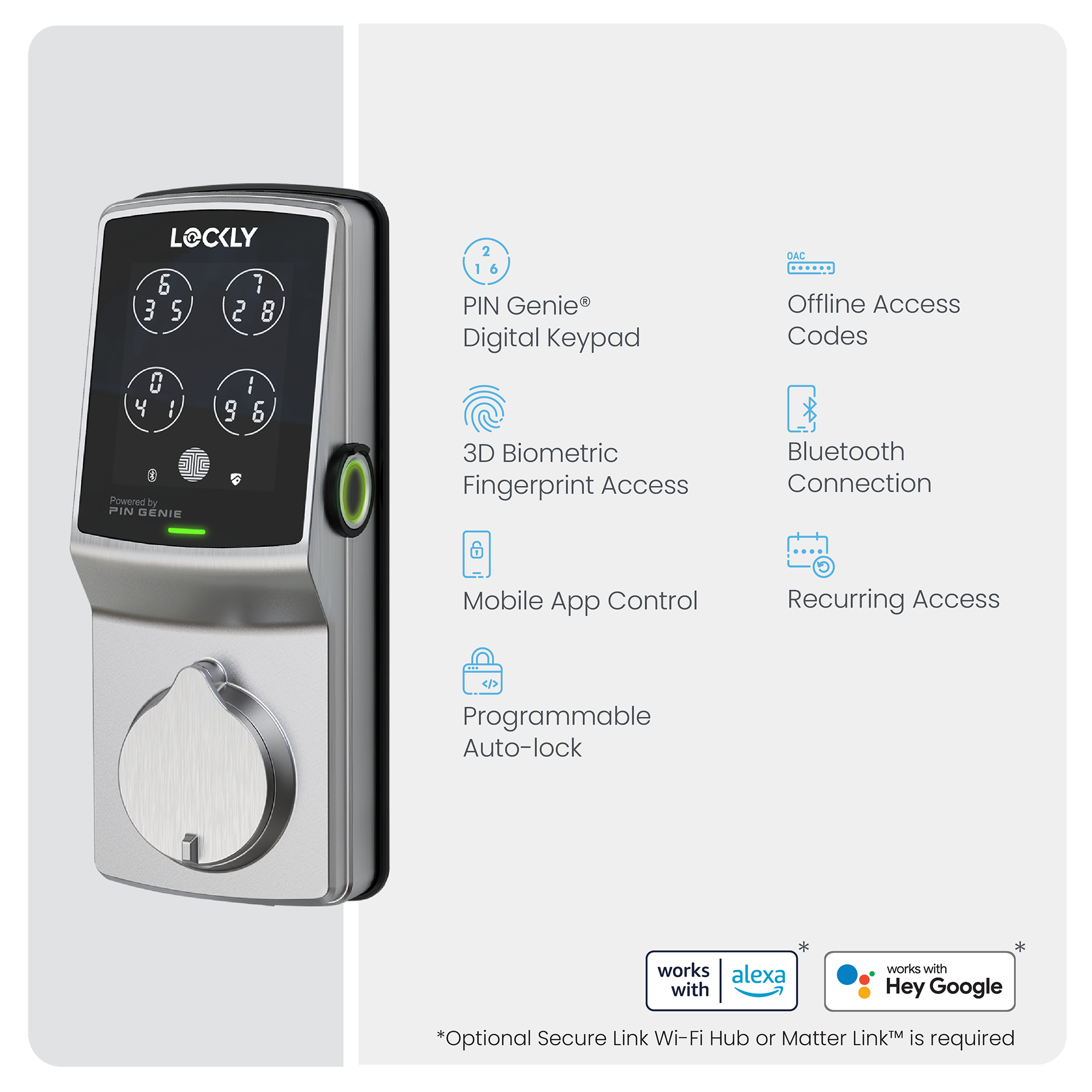 Peek-Proof Lockly Secure Plus Smart Lock