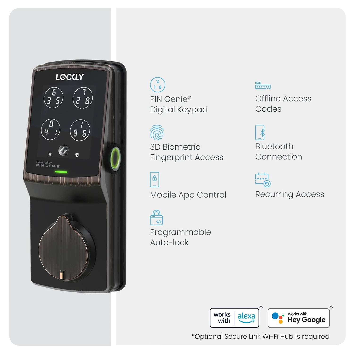 Peek-Proof Lockly Secure Plus Smart Lock