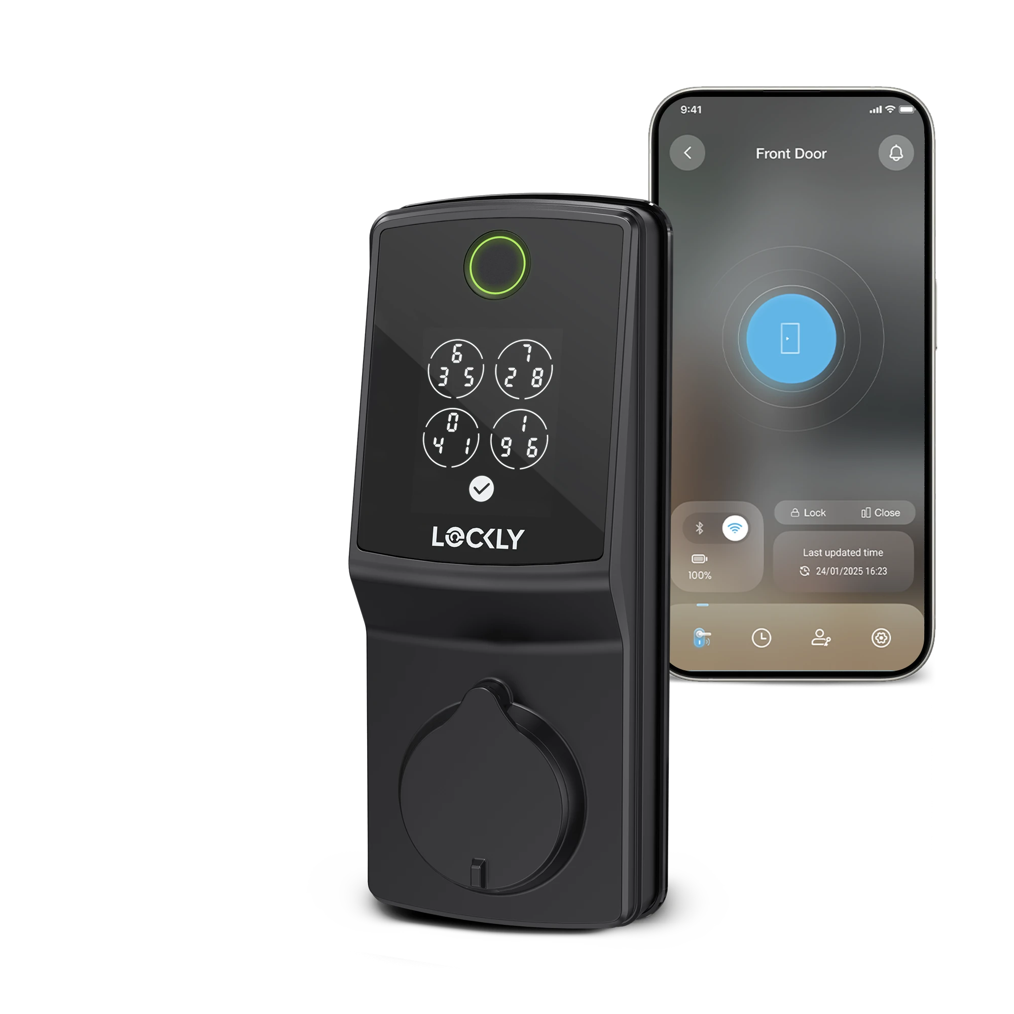 Lockly Secure Pro Deadbolt Latest Version Smart Lock with Built-in Wi-Fi