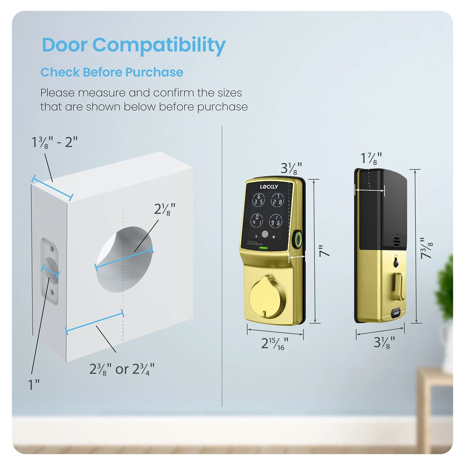 Wi-Fi Enabled Lockly Secure Pro Smart Lock