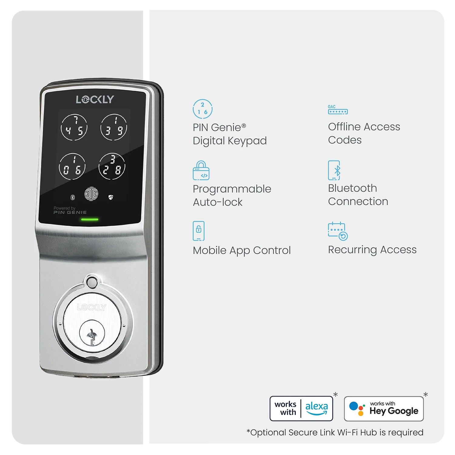 Lockly Model 7S Hack-Proof Keypad Smart Lock
