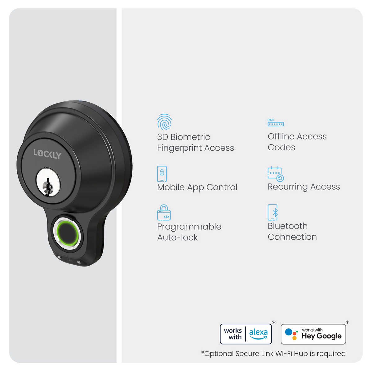 Lockly Model X Flex Touch Fingerprint Deadbolt