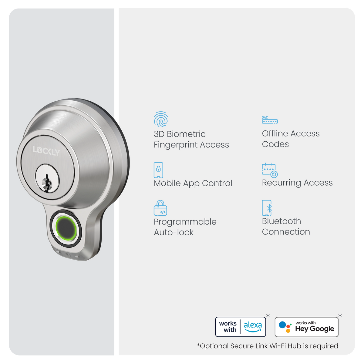 Lockly Model X Flex Touch Fingerprint Deadbolt
