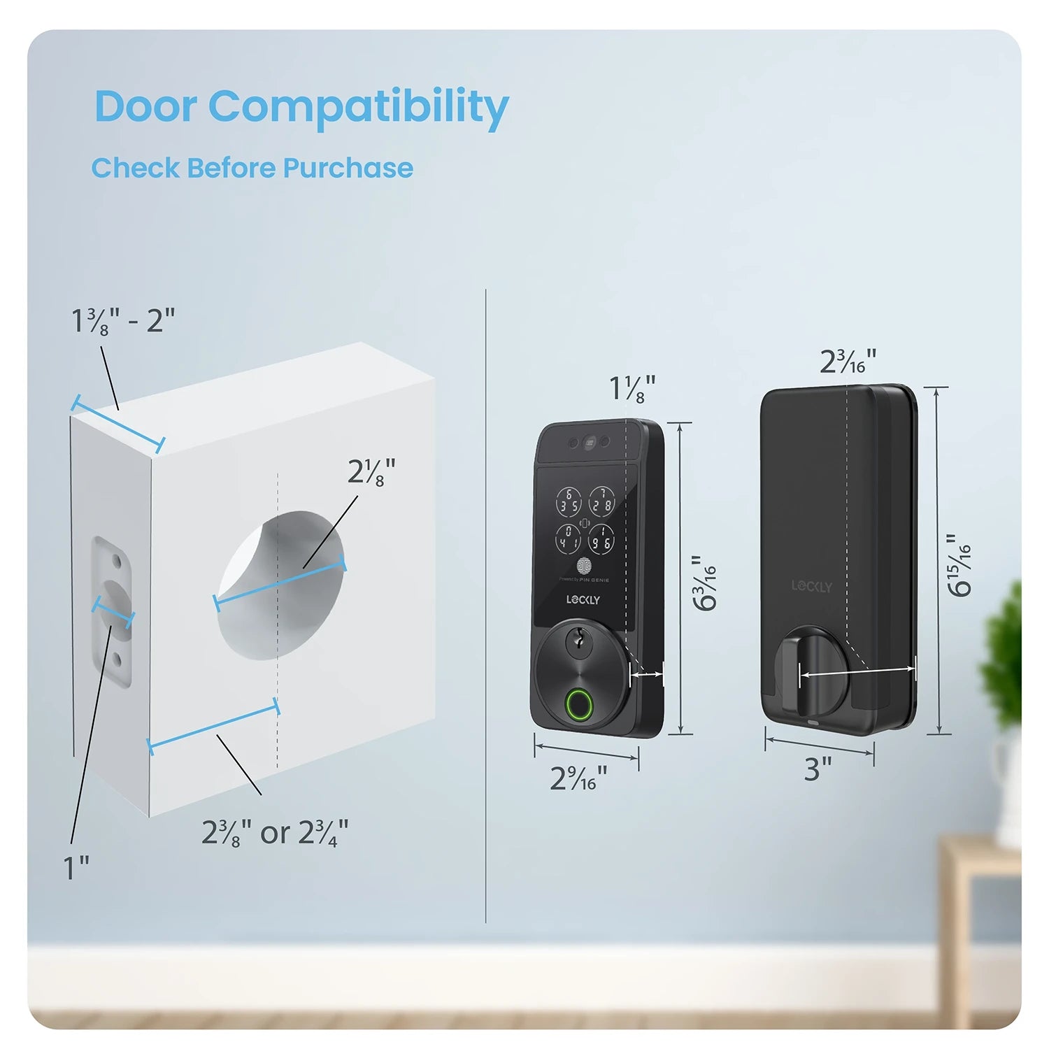 Lockly Visage Zeno Series Facial Recognition Deadbolt