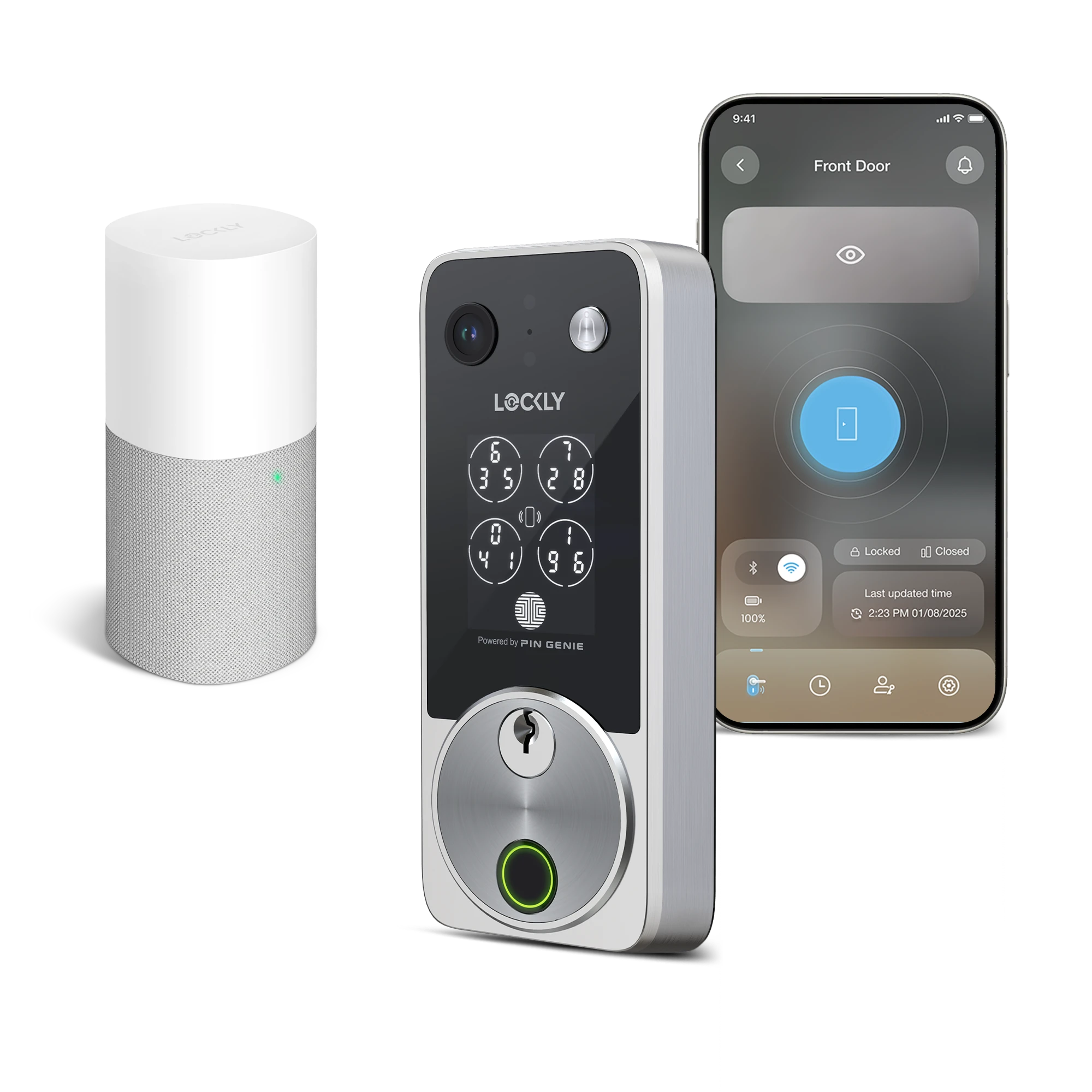 Lockly Vision Zeno Series Video Smart Lock with Intercom Deadbolt