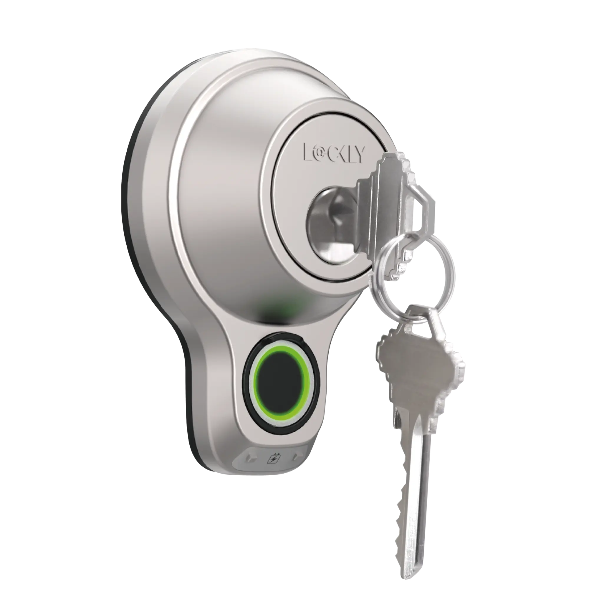 Lockly Flex Touch Fingerprint Deadbolt with lock and key