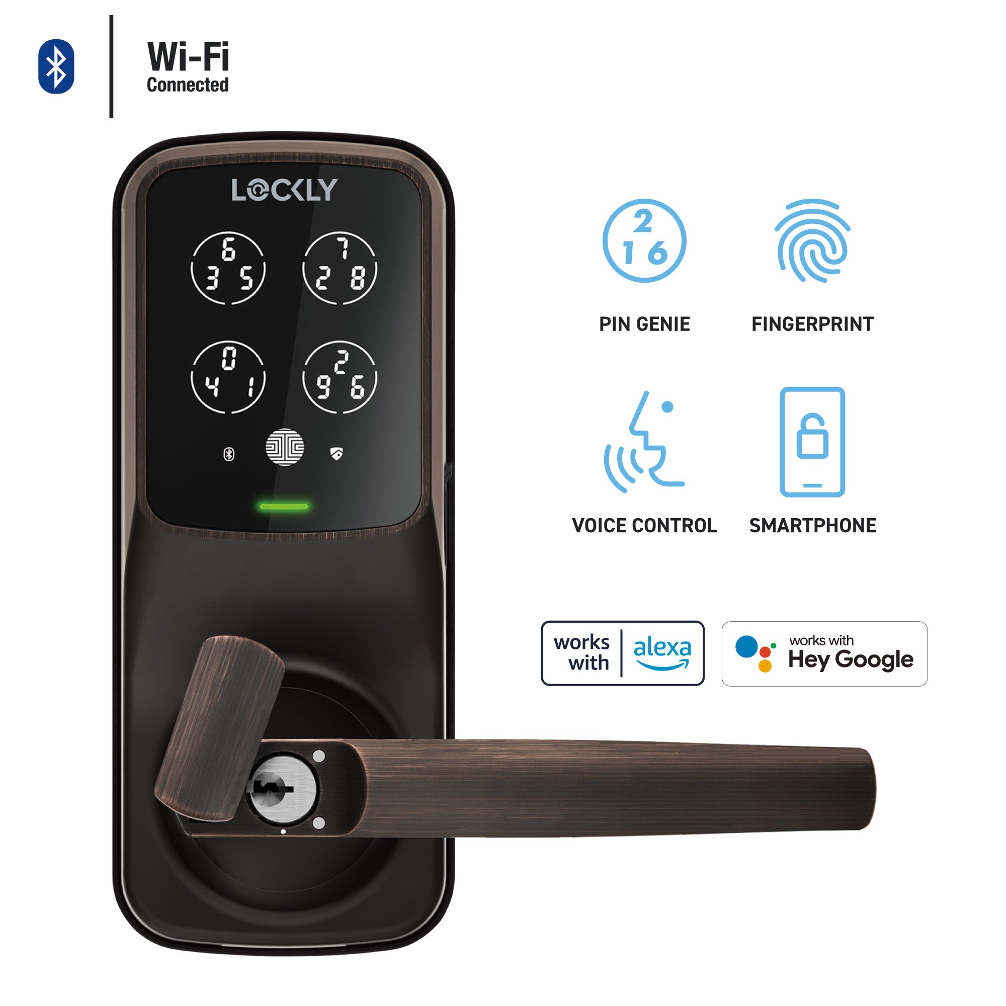 Wi-Fi Enabled Lockly Secure Pro Smart Lock