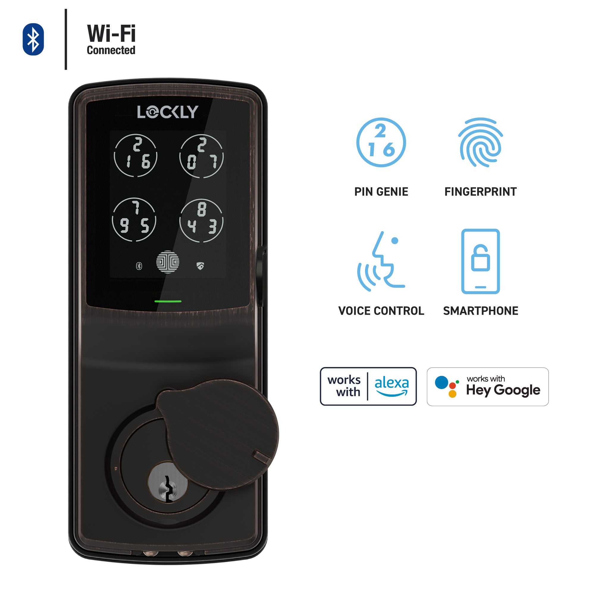 Wi-Fi Enabled Lockly Secure Pro Smart Lock