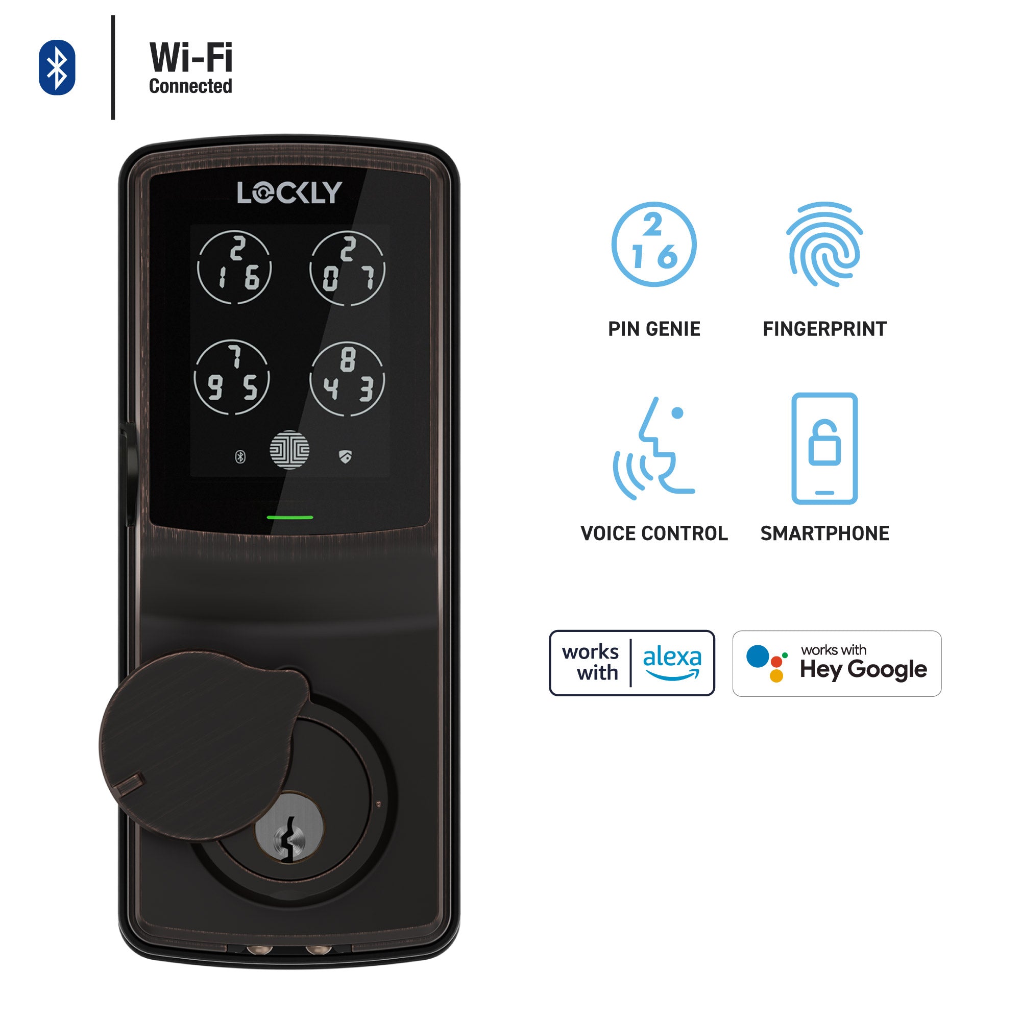 Wi-Fi Enabled Lockly Secure Pro Smart Lock